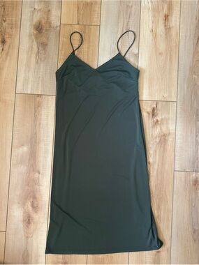 Express Slip Dress - Dark Green Size Small